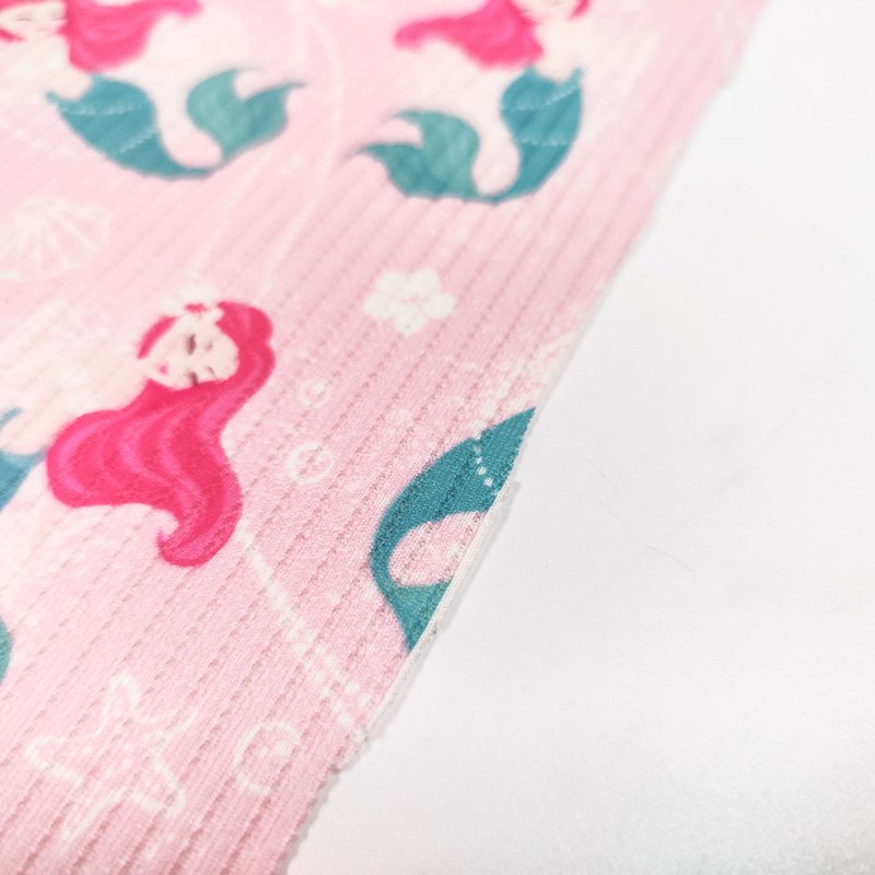 Customized cartoon elastic 96% polyester 4%spandex swim knitted fabric ribbed silk fabric ribbed t shirt ribbing fabric