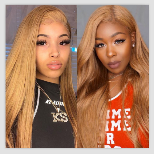 High Quality Raw Virgin Cuticle Aligned Hair Wigs Honey Blonde Swiss Lace Front Wigs Human Hair 27 13x6 Hd Lace Frontal Wig