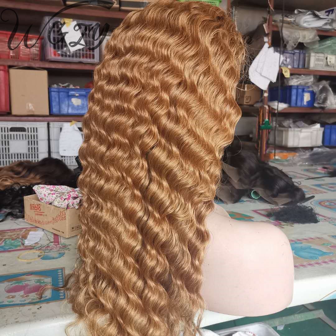 High Quality Raw Virgin Cuticle Aligned Hair Wigs Honey Blonde Swiss Lace Front Wigs Human Hair 27 13x6 Hd Lace Frontal Wig