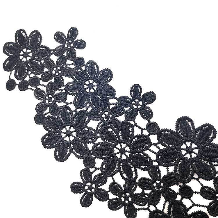 2022 Lace Embroidery Bridal Fabric 3D Water Soluble Fancy Lace Collar