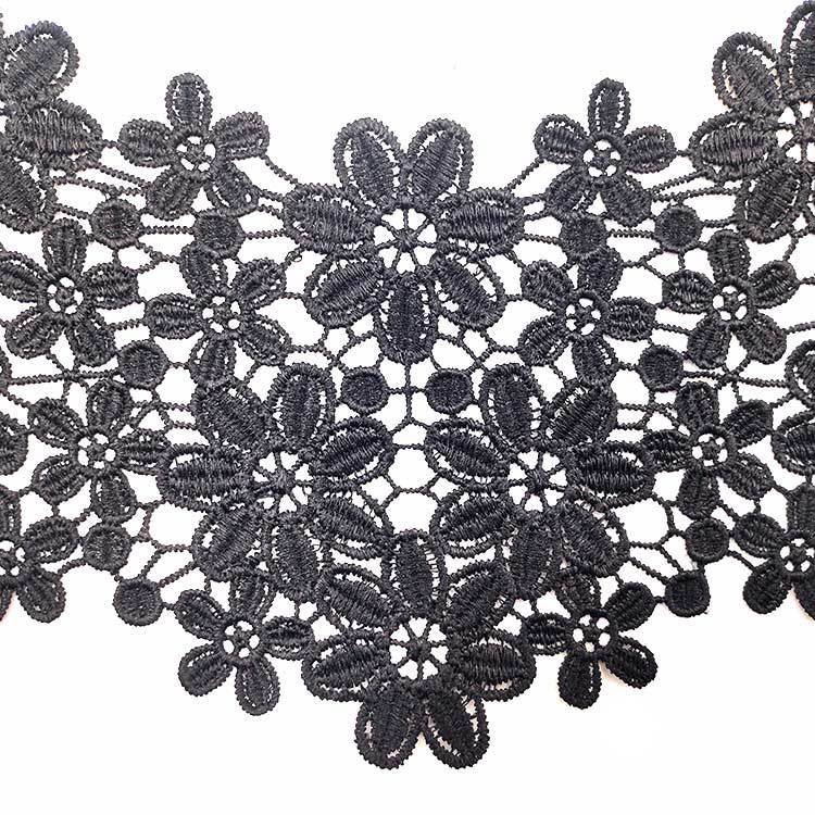 2022 Lace Embroidery Bridal Fabric 3D Water Soluble Fancy Lace Collar