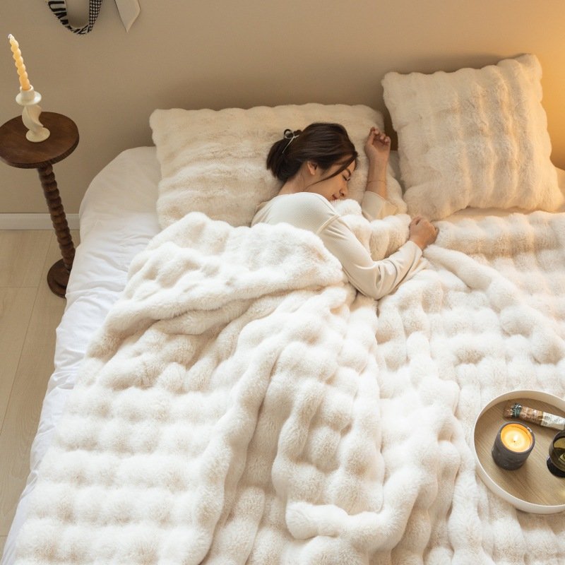 Direct sales by manufacturers Warm Tuscan Imitation Fur Blanket Winter Warmth Blanket