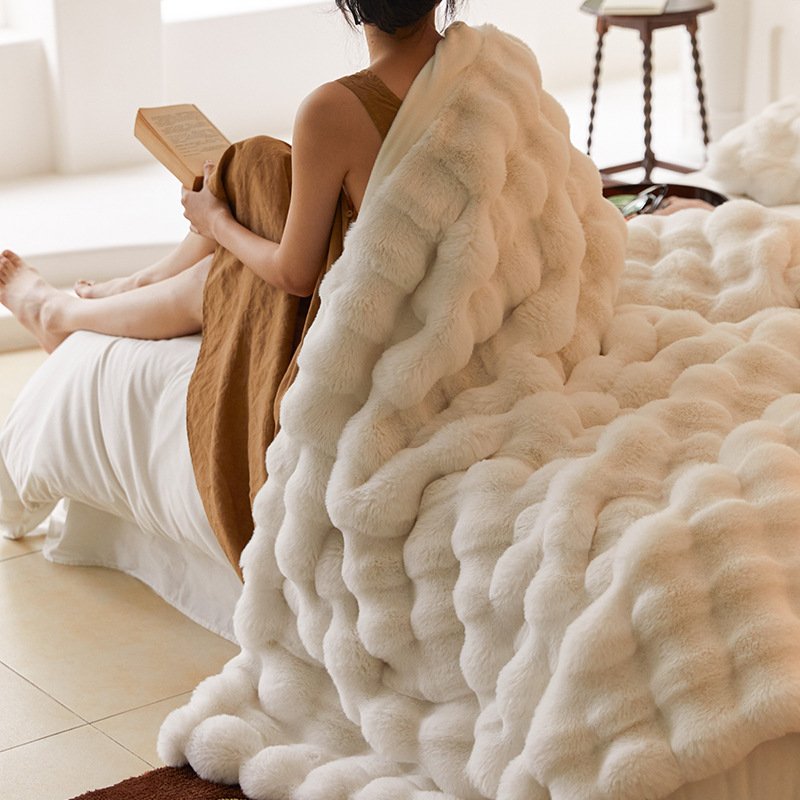 Direct sales by manufacturers Warm Tuscan Imitation Fur Blanket Winter Warmth Blanket