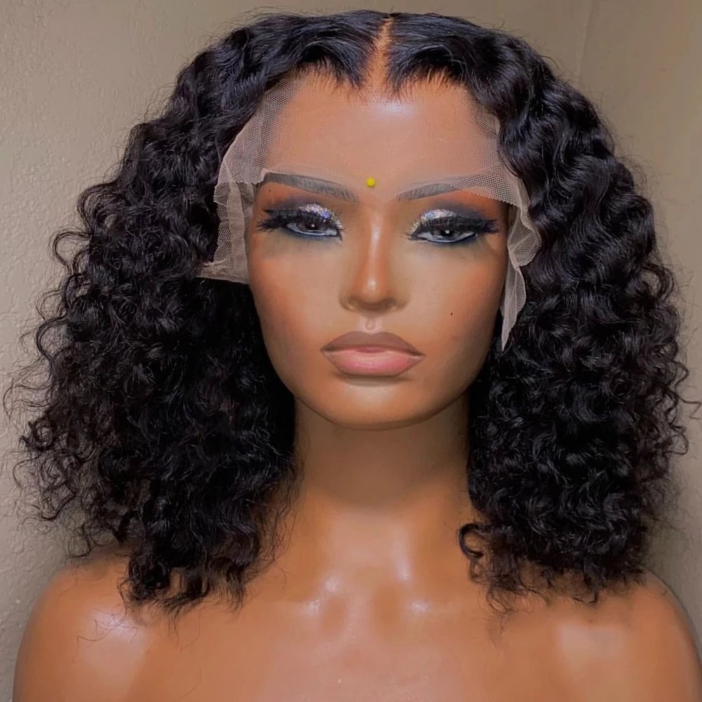 Wholesale Peruvian Short Bob Wigs Human Hair 13x4 Lace Front Water Wave Short Human Hair Wigs For Black Women