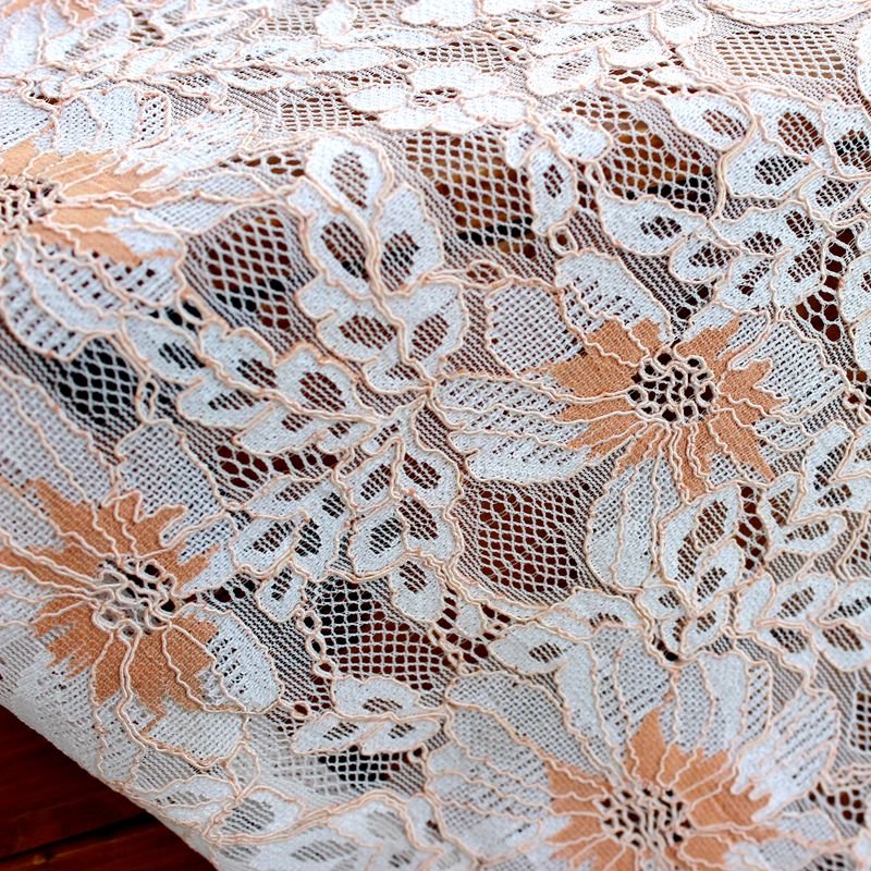 Zeal 2024 High Quality Two-Tone Tulle Fabric Ready Stocks for Women's Wedding Lace Tablecloth and Decoration Fabric