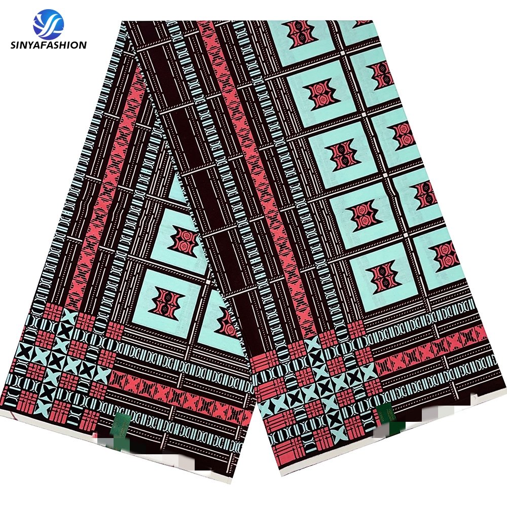 Sinya Guaranteed Veritable Dutch Wax Ankara Loincloth Pagnes Hot Sale 6 Yards Cotton Wax Fabric African Wax Prints 6 Yards