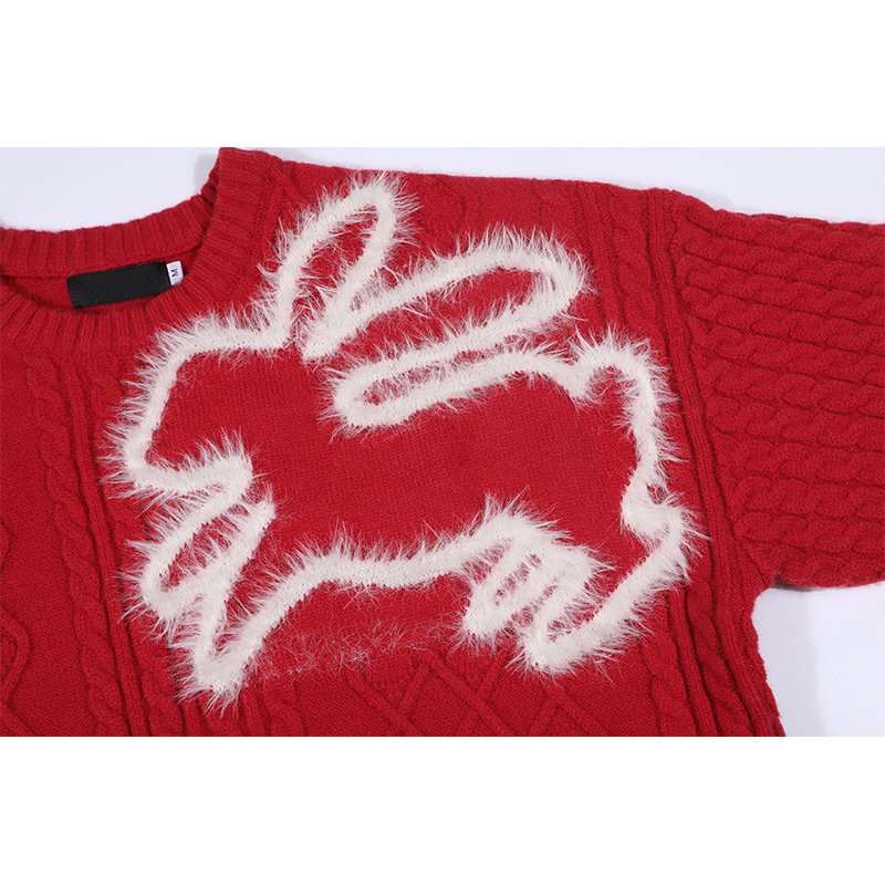 Custom OEM & ODM women sweater Long Sleeve Jacquard rib knitwear crew neck ladies clothes pullover Knitted sweater women
