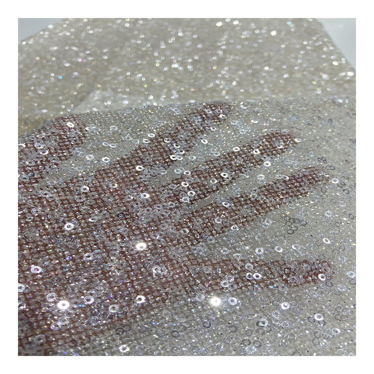 Double glitter sided full crystal sequin embroidery light blue light green white sequin wedding bridal lace fabric