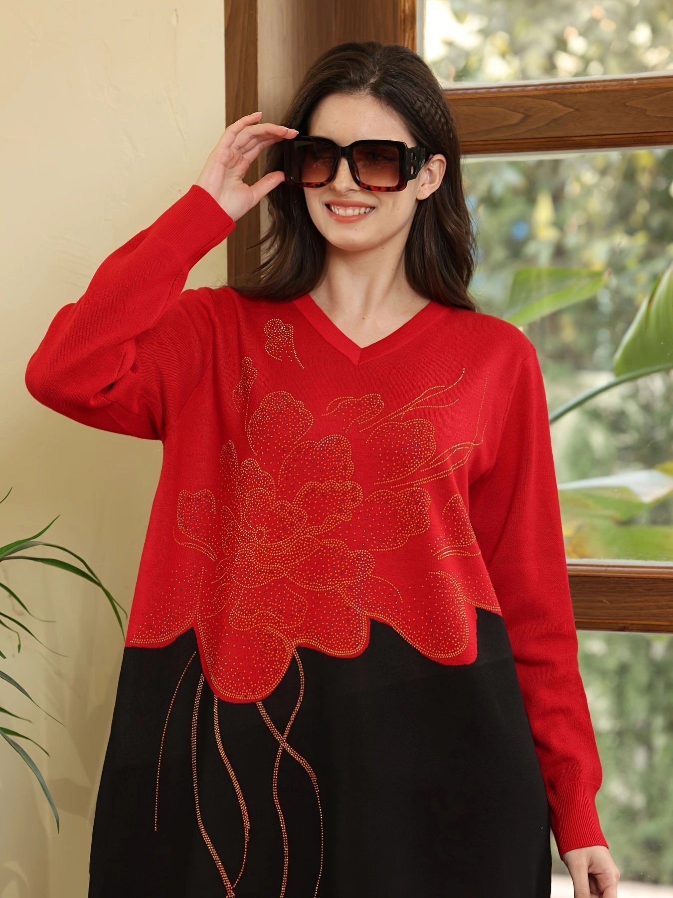 New Promotion Hot Style Patterned Ribbed Knit Sweater Dress Women'S Long Sleeve In Chunky Cable Knit