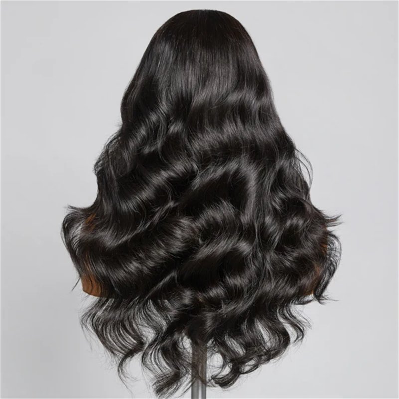 Wholesale HOT SELLING BODY WAVE 5X5 LACE CLOSURE WIG WITH BANGS HUMAN HAIR WIG