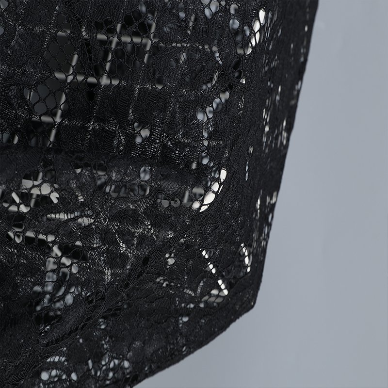 China Manufacturer Recycled Polyester Net Tulle Embroidery Black Wedding Lace Fabrics For Women Dress