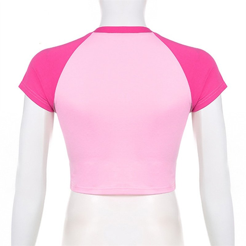 NA Women's Crop Tops Cotton Custom Graphic T-Shirt Y2K Blank Baby T-Shirt Slim Fit Crew Neck Women's T-Shirt