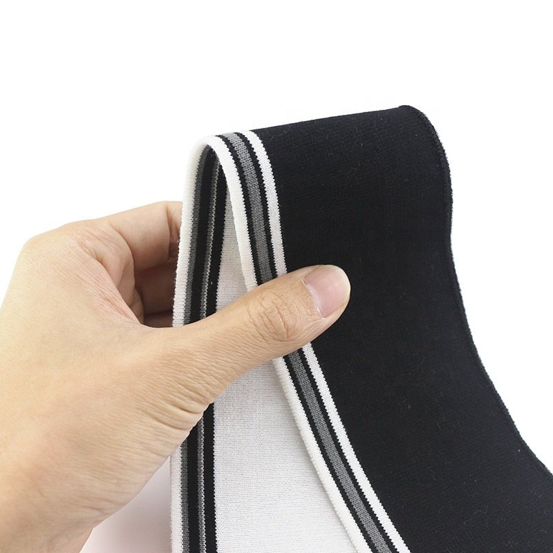 Factory direct sales 95% cotton 5% spandex neck knitted rib for Polo shirts
