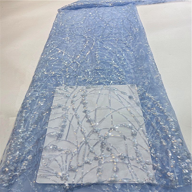 manufacturer sequined lace fabric competitive price bridal embroidery fabric