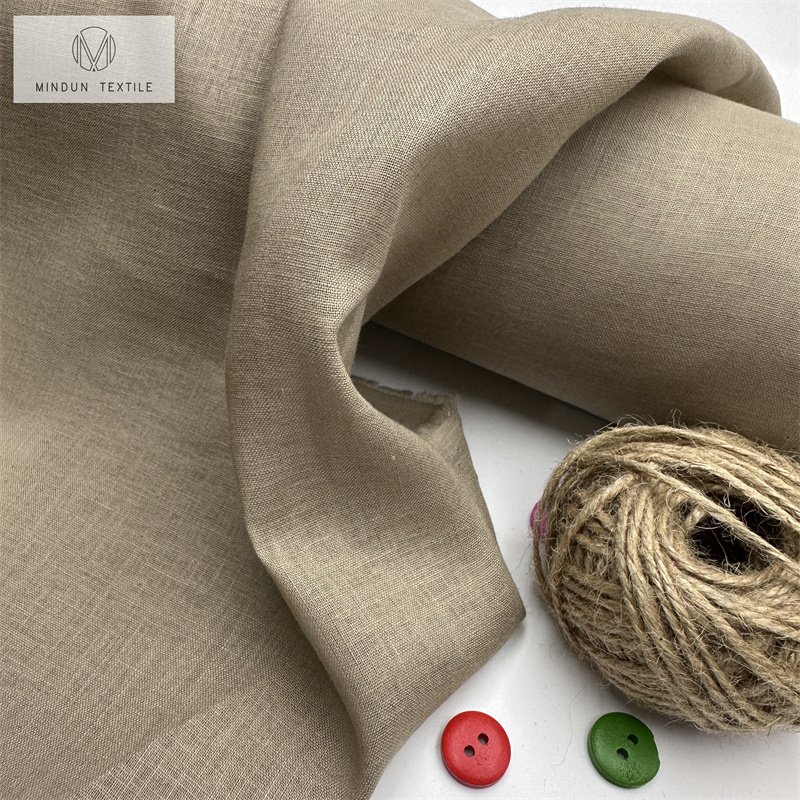Mindun Plain Color Printed Skin-friendly Wholesale Summer Breathable Wholesale Cotton Linen Blend Fabric By The Yard For Bra