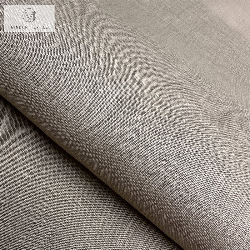Mindun Plain Color Printed Skin-friendly Wholesale Summer Breathable Wholesale Cotton Linen Blend Fabric By The Yard For Bra