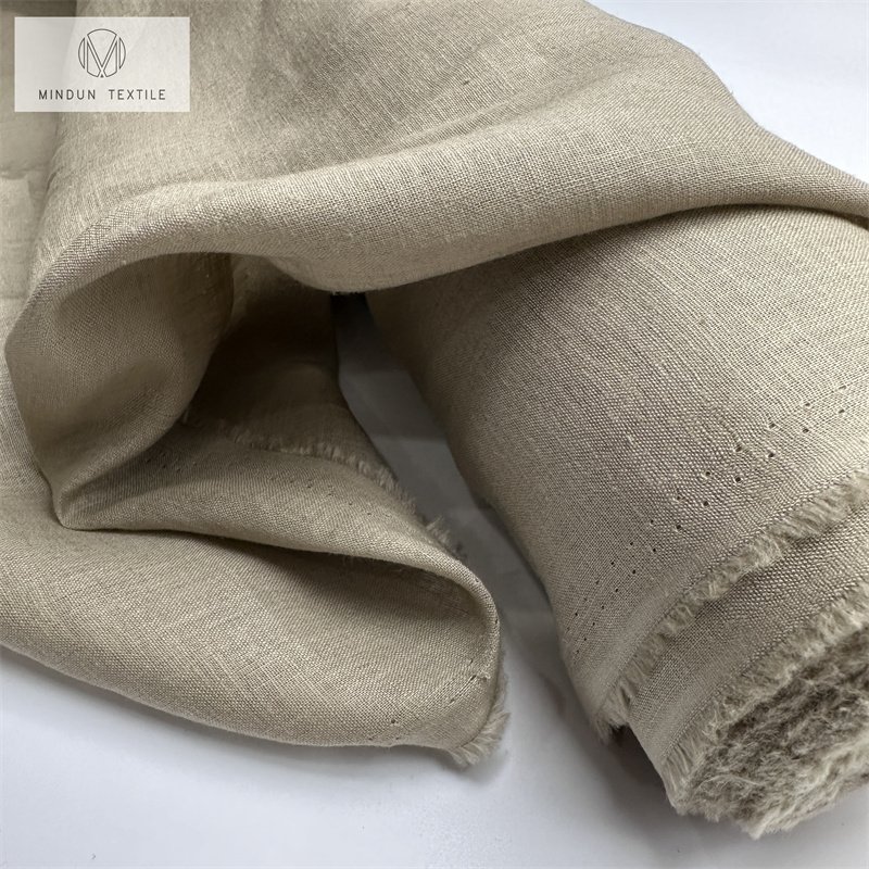 Mindun Plain Color Printed Skin-friendly Wholesale Summer Breathable Wholesale Cotton Linen Blend Fabric By The Yard For Bra