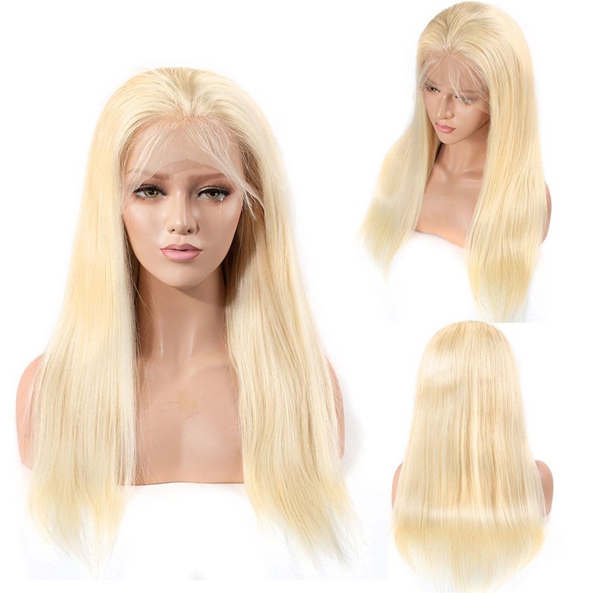 613 Blonde Lace Front Human Hair Wigs For Black Women Brazilian Virgin Cuticle Aligned Hair Wig Transparent Lace Wig