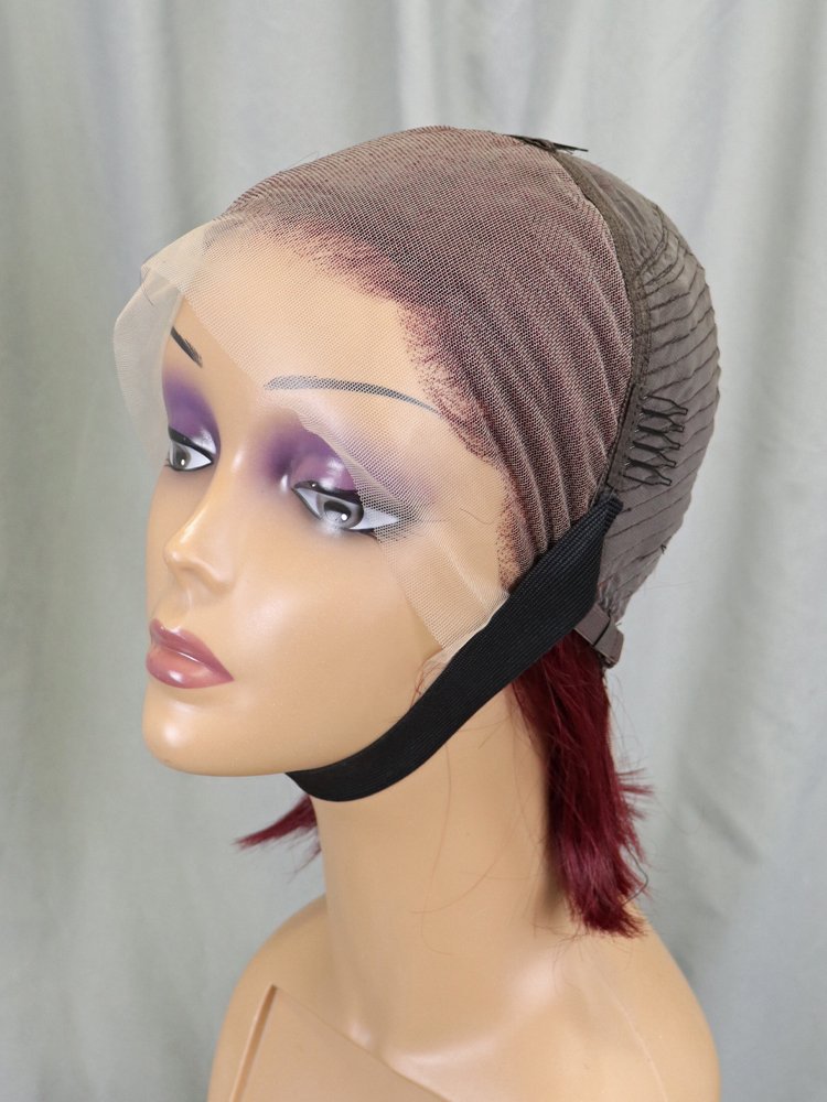 Factory Wholesale Short Straight Brazilian Human Hair Wig 100% Virgin Hair Natural Bob Lace Front Wig Transparent Cheap Bob Wig