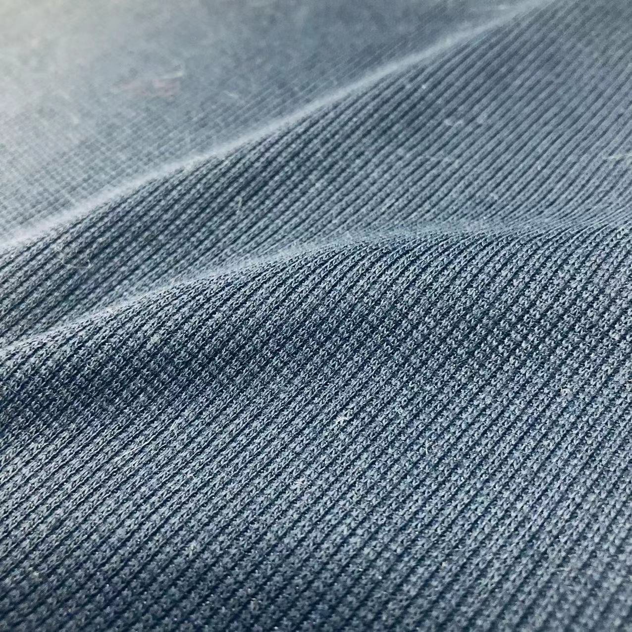82%polyester 13%cotton 5% spandex knit fabric TC stretchy 2*2 RIB fabric waterproof for clothing cuff and hoodie sleeve