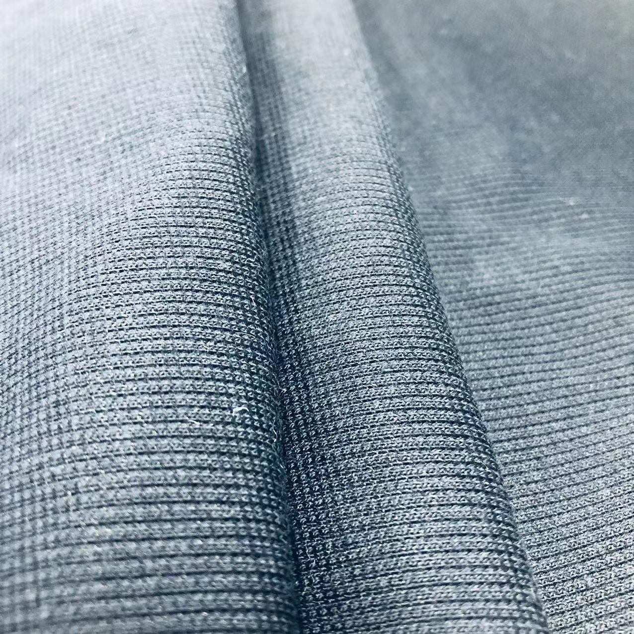 82%polyester 13%cotton 5% spandex knit fabric TC stretchy 2*2 RIB fabric waterproof for clothing cuff and hoodie sleeve