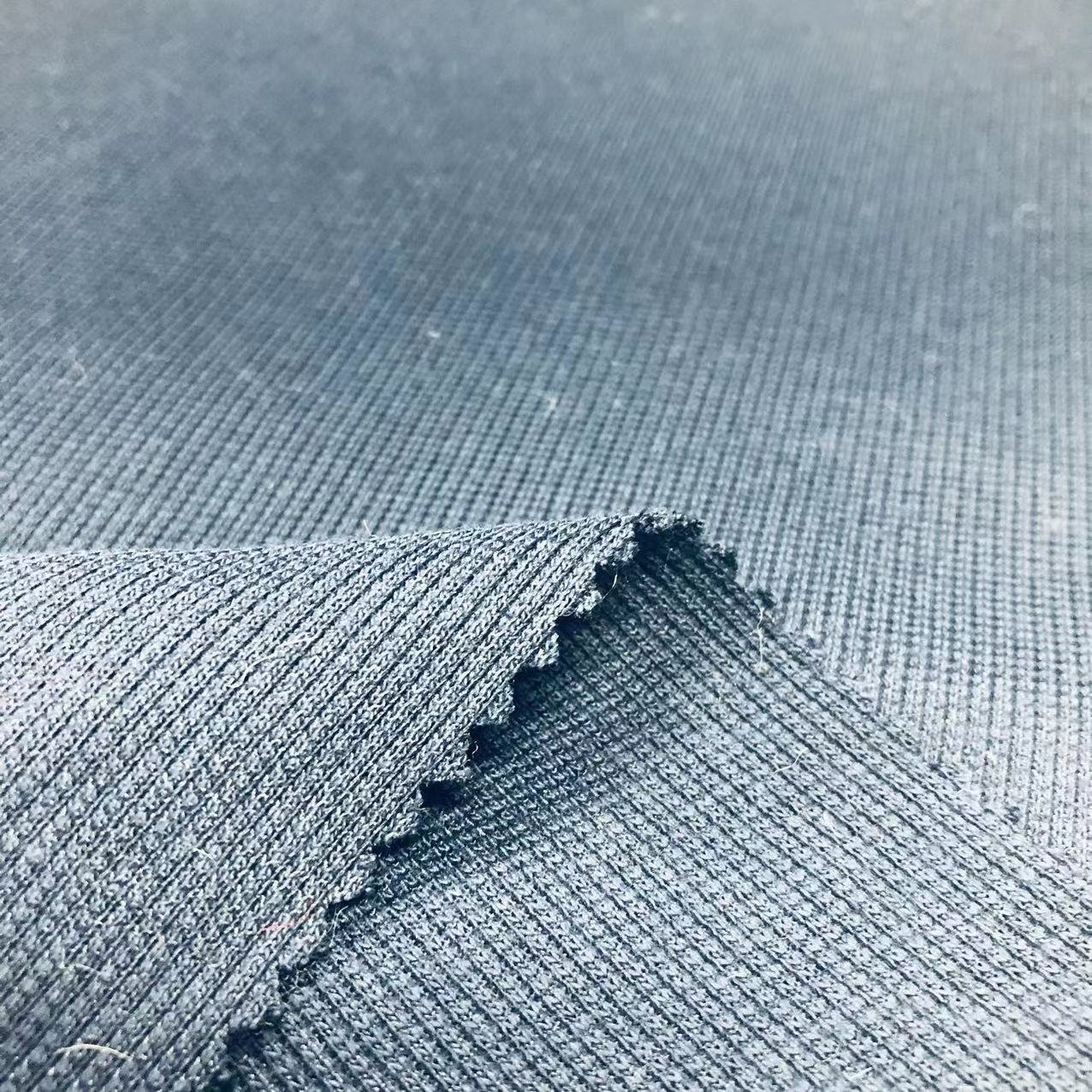 82%polyester 13%cotton 5% spandex knit fabric TC stretchy 2*2 RIB fabric waterproof for clothing cuff and hoodie sleeve