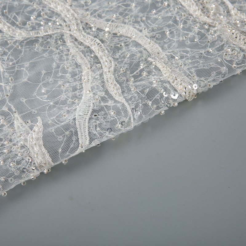 competitive price wedding lace fabric china wedding embroidery fabric for wedding dress making