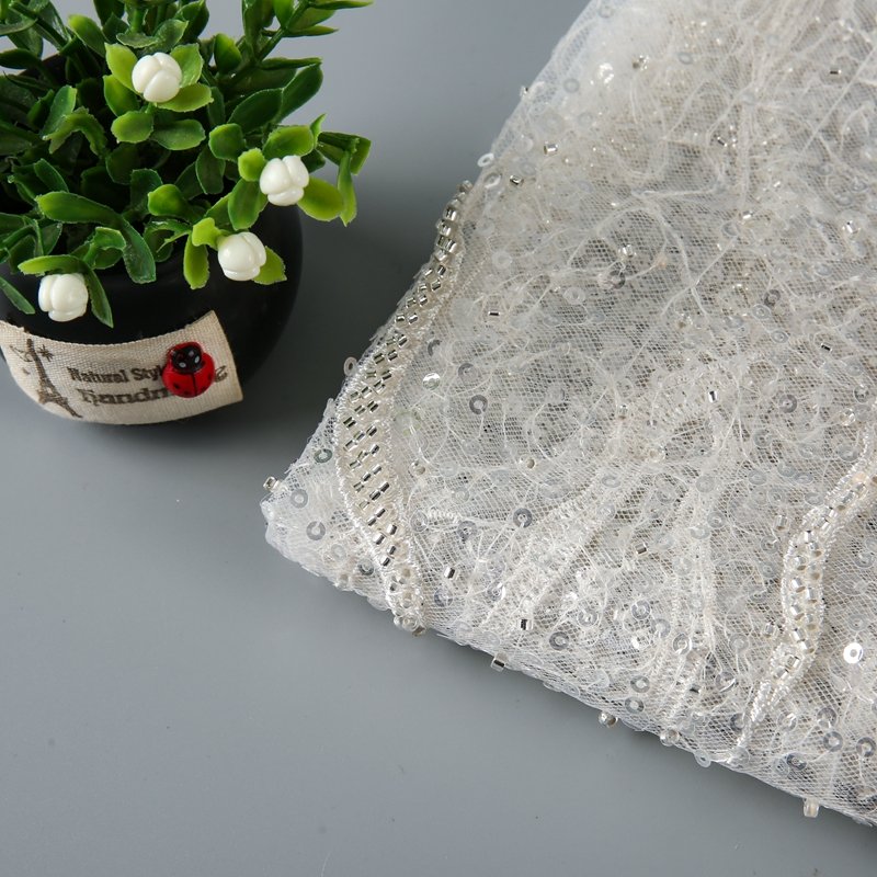competitive price wedding lace fabric china wedding embroidery fabric for wedding dress making