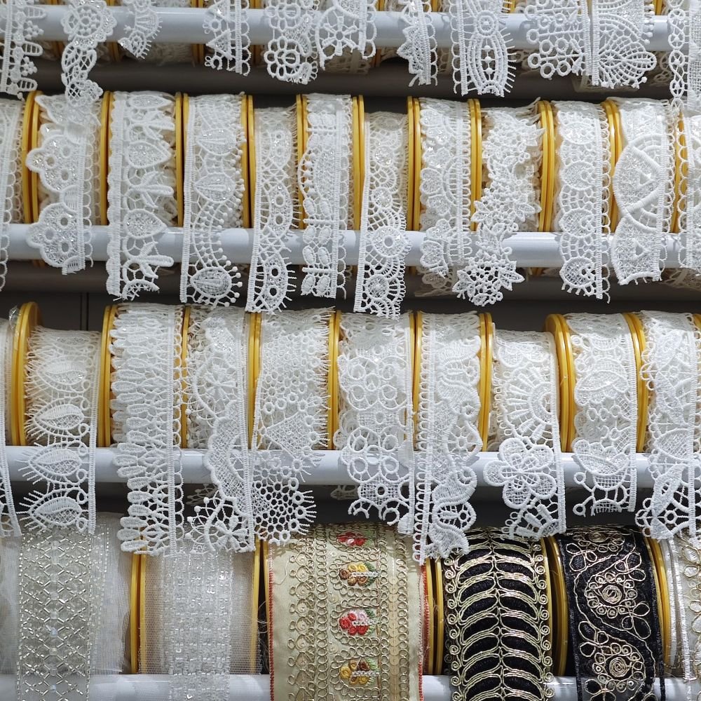 Custom Style Color border lace Embroidery White Polyester white Lace Trim For Garment Accessories Decoration