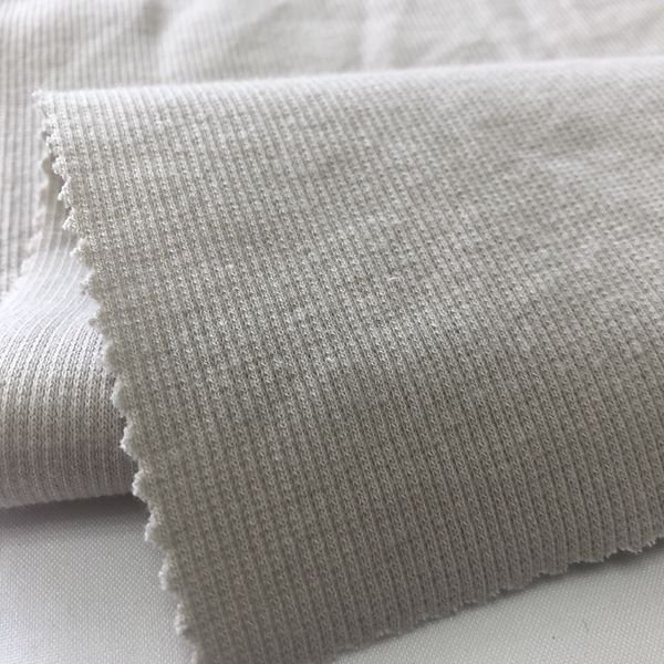 Shaoxing Supplier 93% Cotton 7% Spandex Plain Dyed 2x2 Knit Cotton Rib Fabric,Cotton Spandex Rib Knitted Fabric