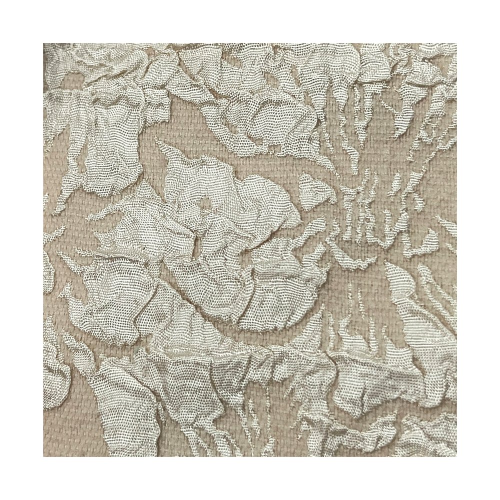 Wholesale of embossed jacquard lily fabric polyester spandex elastic fabric for dress,clothing