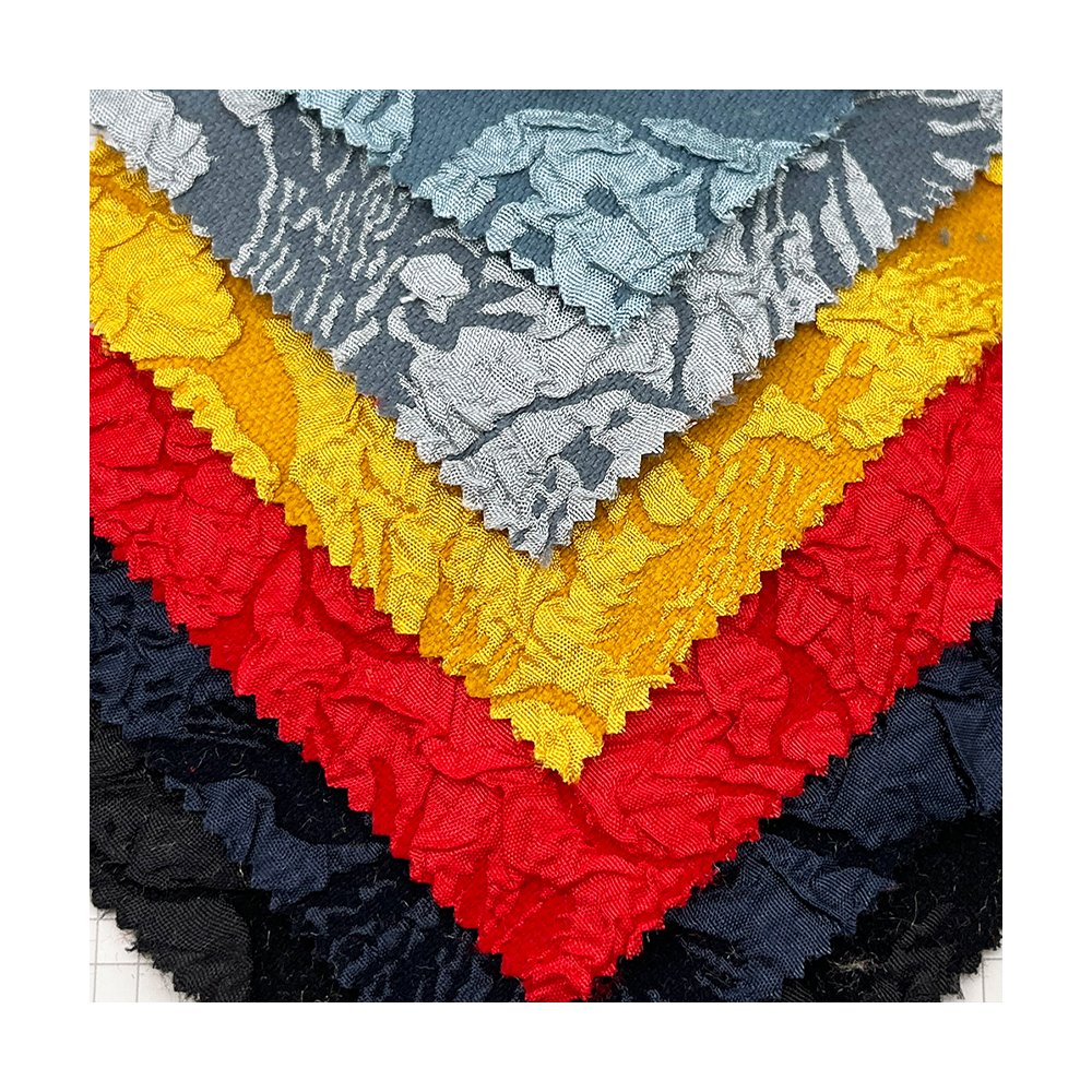 Wholesale of embossed jacquard lily fabric polyester spandex elastic fabric for dress,clothing