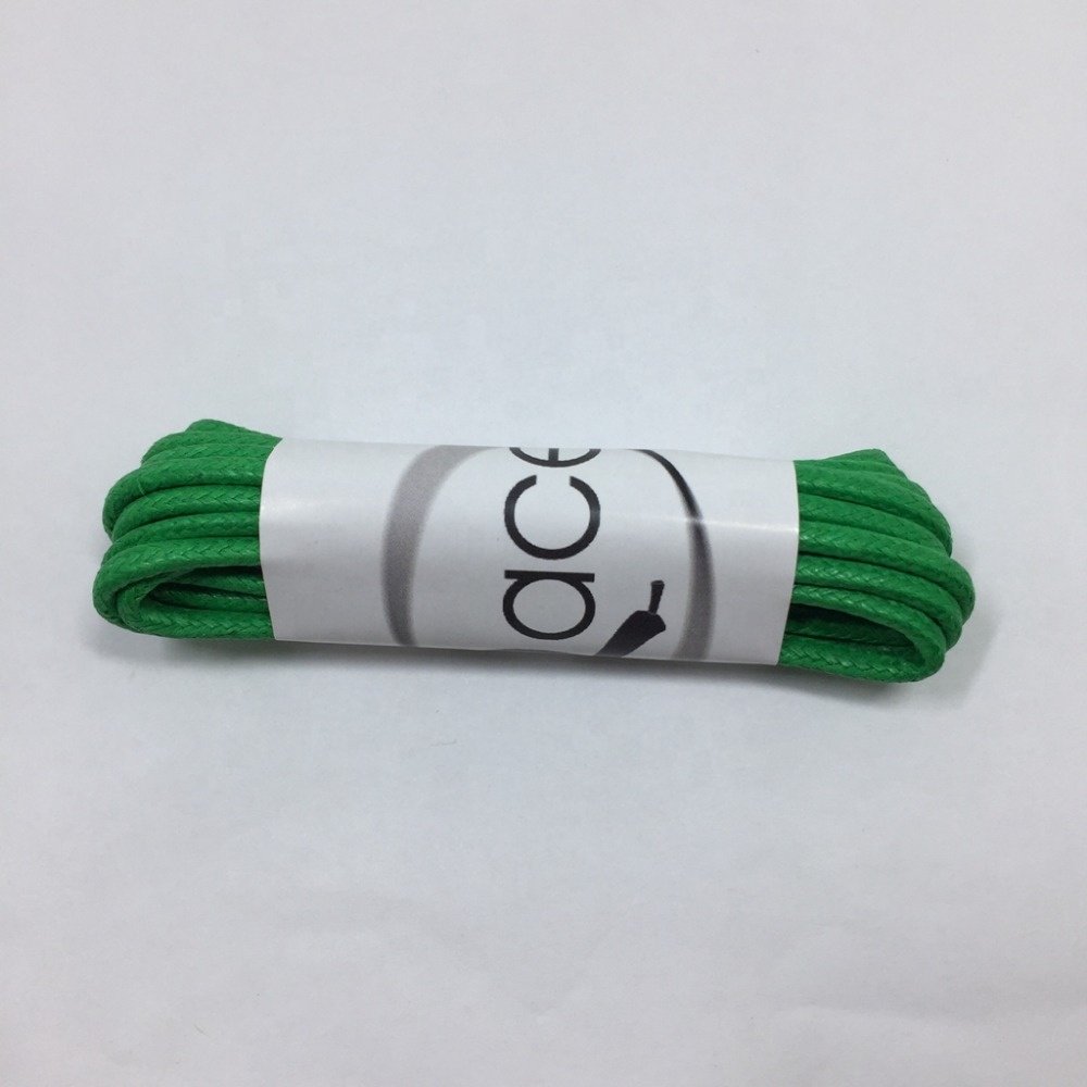 100% cotton round braided shoe laces waxed manufacturer
