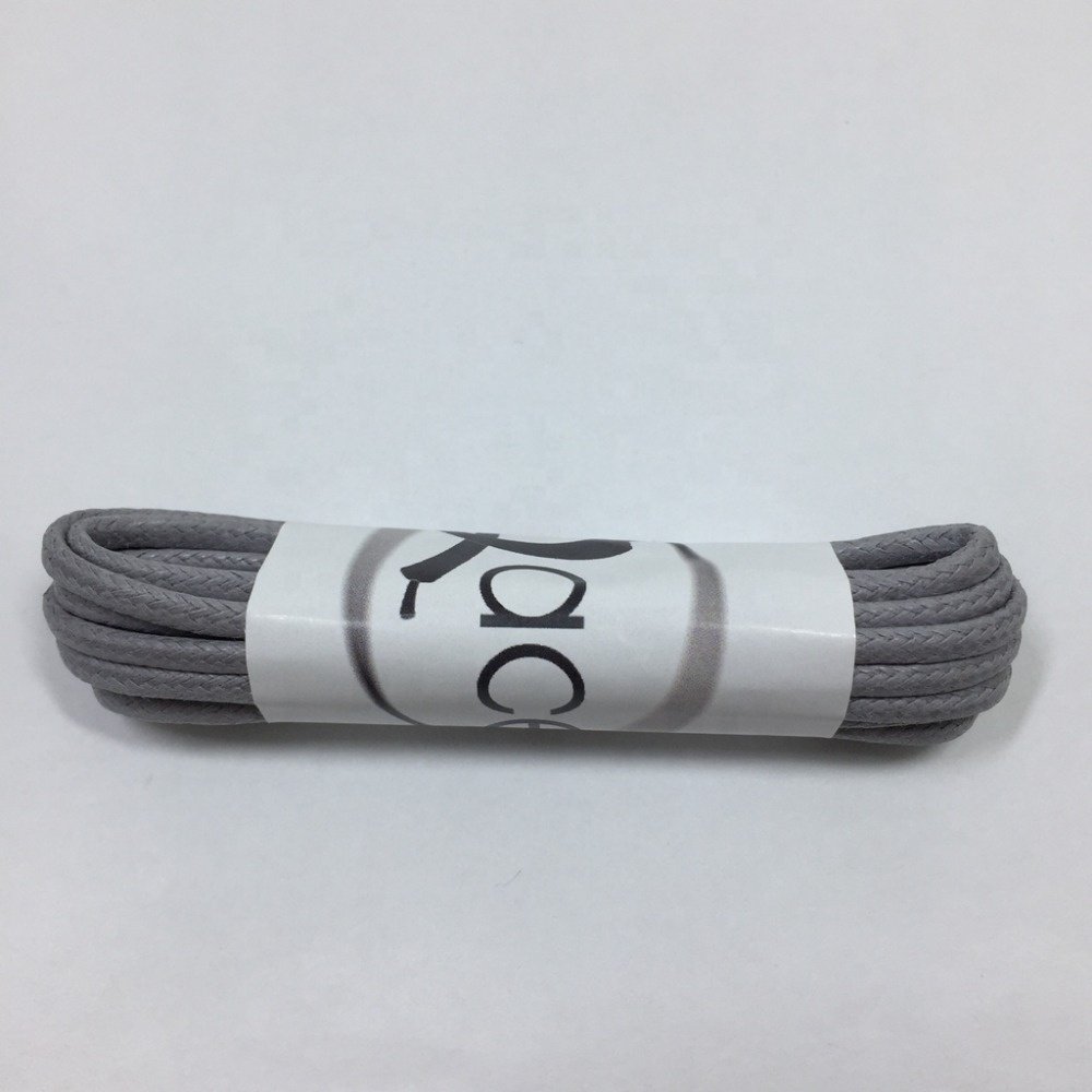 100% cotton round braided shoe laces waxed manufacturer