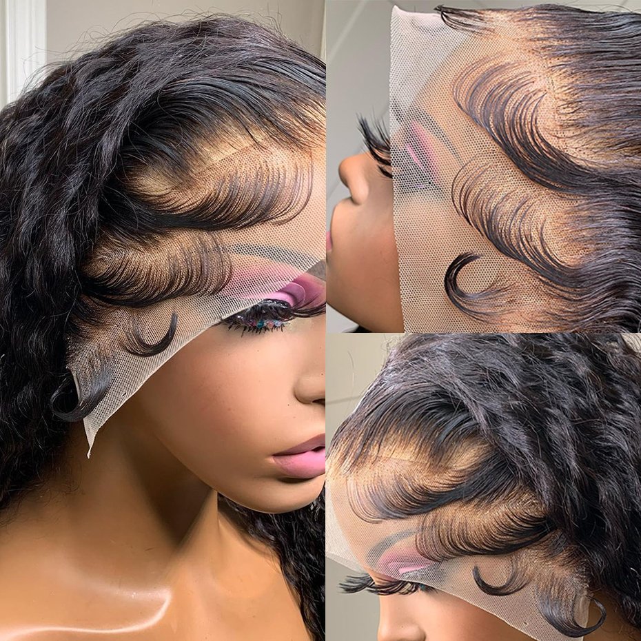 Cheap Kinky Curly Brazilian Human Hair Wigs 360 Full Lace Font Human Hair Wigs For Black Women Glueless HD Full Lace Frontal Wig