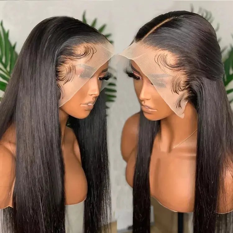 Wholesale Bone Straight Human Hair Lace Front Wigs For Black Women HD Lace Frontal Wigs Brazilian Human Hair Wigs 360 Full Lace