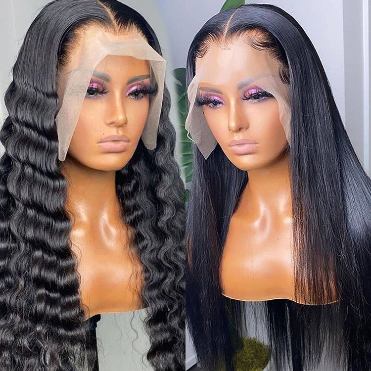 Wholesale Bone Straight Human Hair Lace Front Wigs For Black Women HD Lace Frontal Wigs Brazilian Human Hair Wigs 360 Full Lace