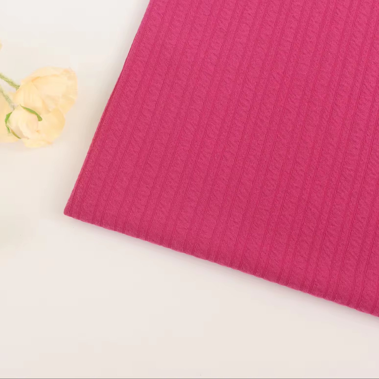 Hot Selling 95% Polyester 5% Spandex Women Clothing Onion Skin 280gsm Rib Stripe Fabric