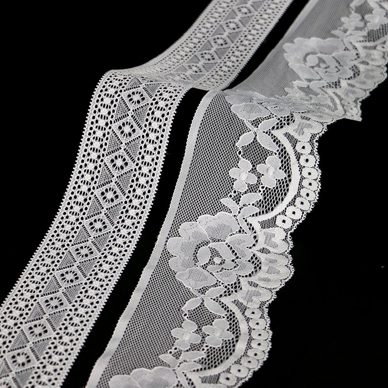 Fancy Non Elastic Nylon Small Narrow Beautiful Lace Edge Trims for Dress