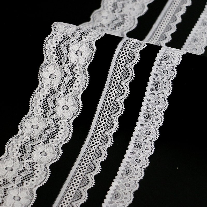 Fancy Non Elastic Nylon Small Narrow Beautiful Lace Edge Trims for Dress