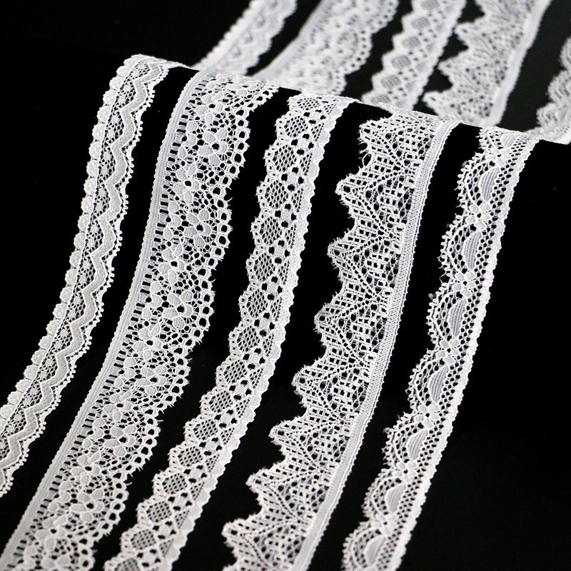 Fancy Non Elastic Nylon Small Narrow Beautiful Lace Edge Trims for Dress