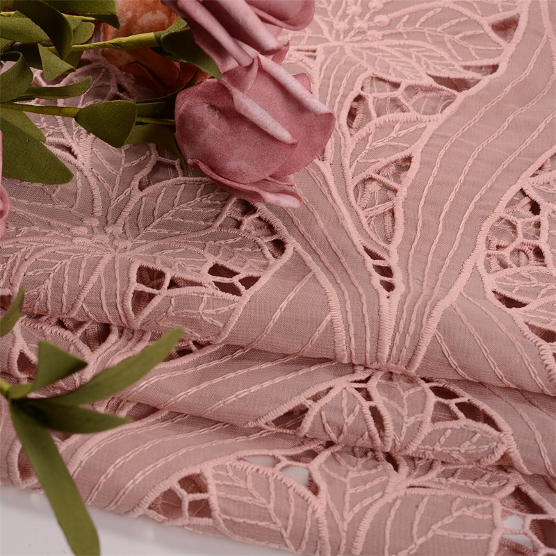 Cheerslife New Arrival Guipure Lace Fabric Embroidery Polyester Hollow Out Skin-friendly Apparel Fabric