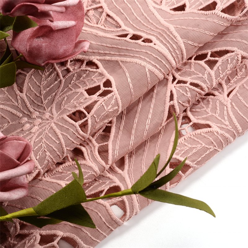 Cheerslife New Arrival Guipure Lace Fabric Embroidery Polyester Hollow Out Skin-friendly Apparel Fabric