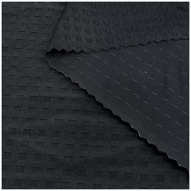180g nylon checkered jacquard cool feeling nylon high elastic fabric summer men's business POLO fabric