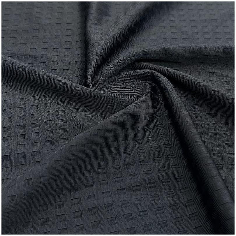 180g nylon checkered jacquard cool feeling nylon high elastic fabric summer men's business POLO fabric