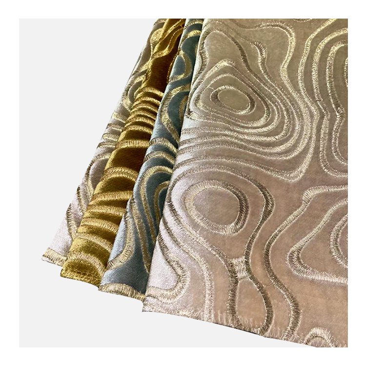 Italy Navy 100% Polyester Sequin Upholstery Curtains Fabric Embroidery Velvet Fabric Bridal Beaded Sofa Fabric