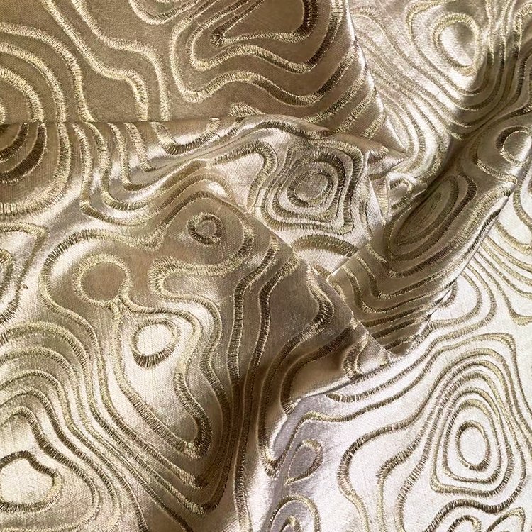 Italy Navy 100% Polyester Sequin Upholstery Curtains Fabric Embroidery Velvet Fabric Bridal Beaded Sofa Fabric