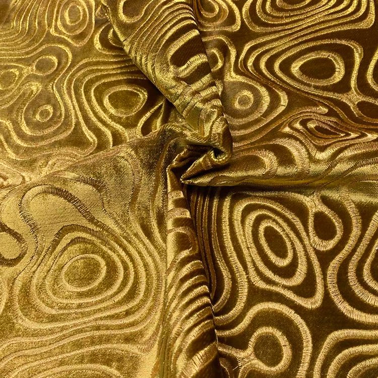 Italy Navy 100% Polyester Sequin Upholstery Curtains Fabric Embroidery Velvet Fabric Bridal Beaded Sofa Fabric