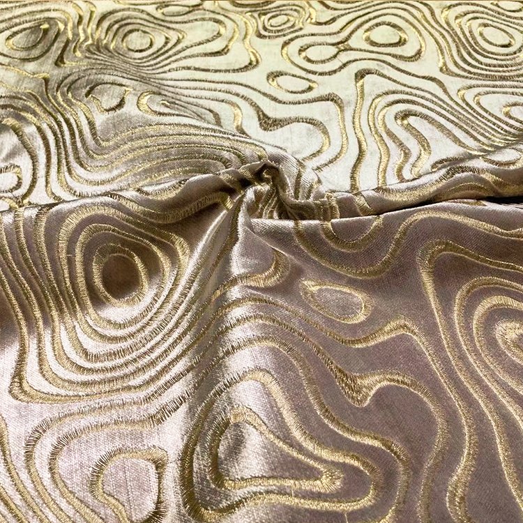 Italy Navy 100% Polyester Sequin Upholstery Curtains Fabric Embroidery Velvet Fabric Bridal Beaded Sofa Fabric