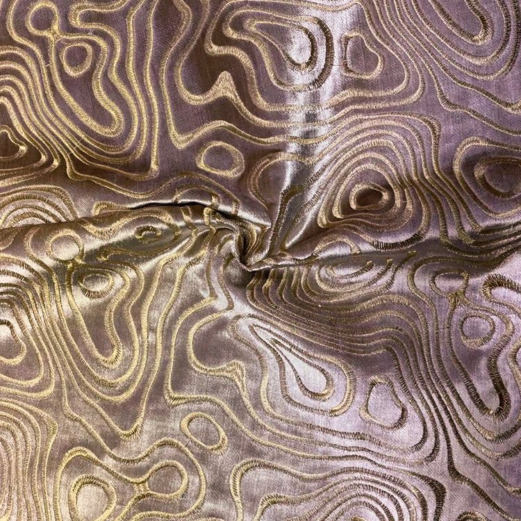 Italy Navy 100% Polyester Sequin Upholstery Curtains Fabric Embroidery Velvet Fabric Bridal Beaded Sofa Fabric